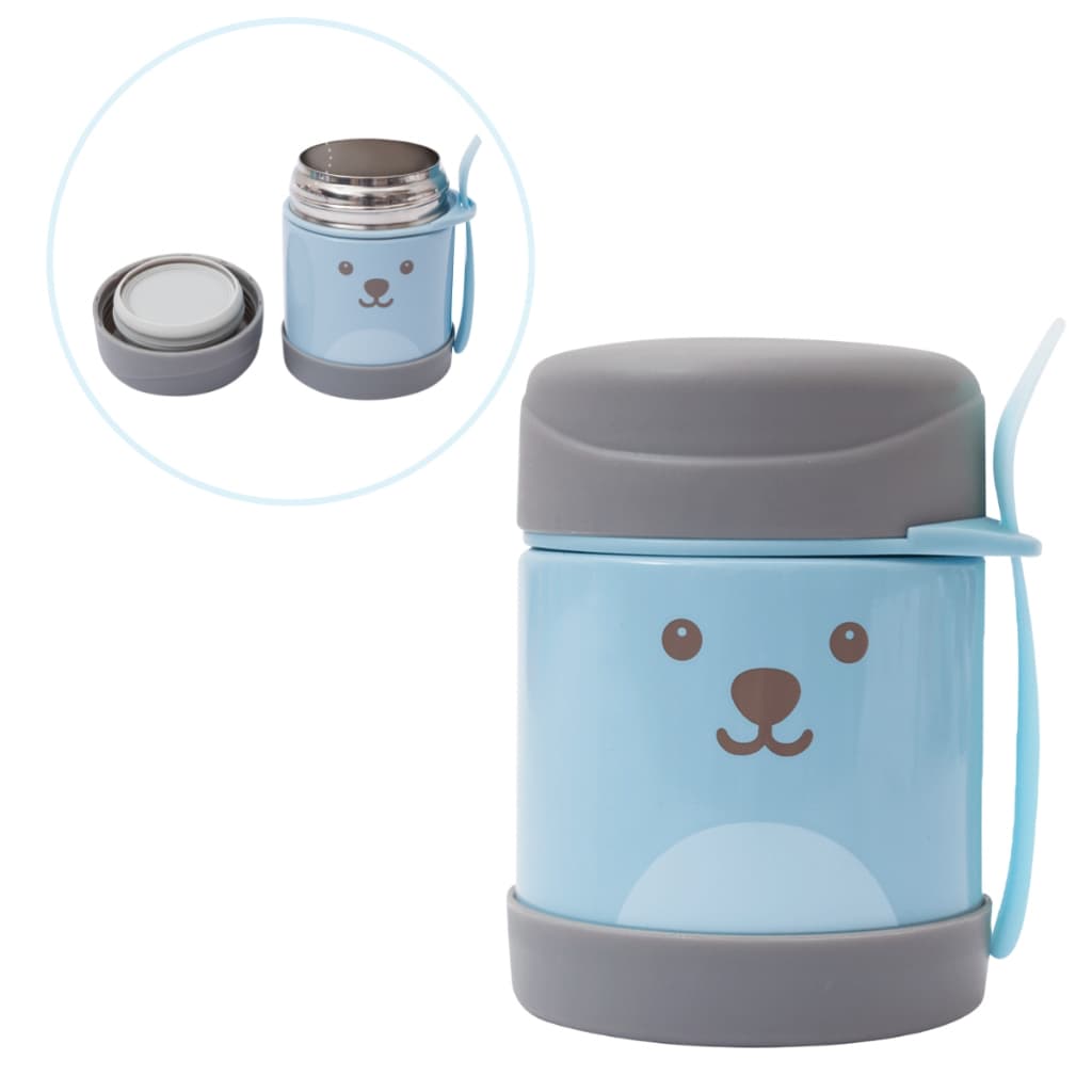 Pote Térmico Com Colher Infantil Gumy Rosa 320ml Buba