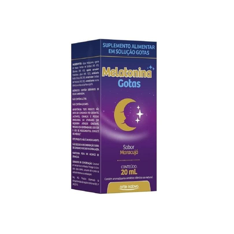 Melatonina Sono Gotas 20ml Sabor Maracujá Arte Nativa
