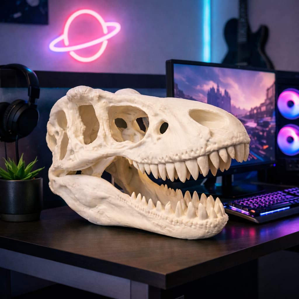 Fóssil T-Rex Decorativo Estante Aparador Decoração Masculina Moderna Clínica Veterinária Coleção Dinossauro Dino