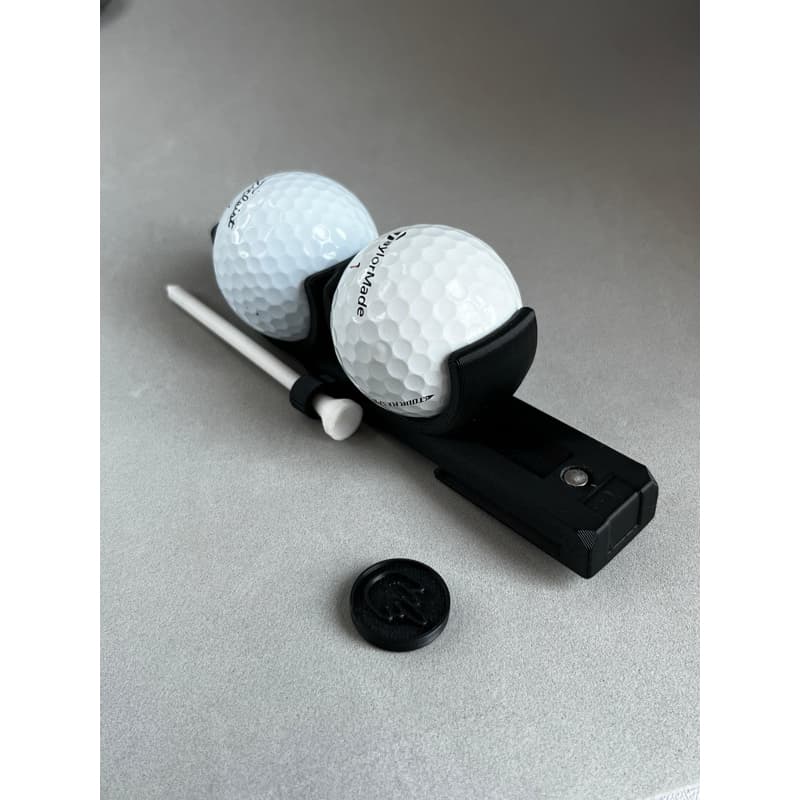 Porta Bolas de Golfe Funcional Suporte 2 Bolas com Tee e Marcador Acessório Golfista Impressão 3D