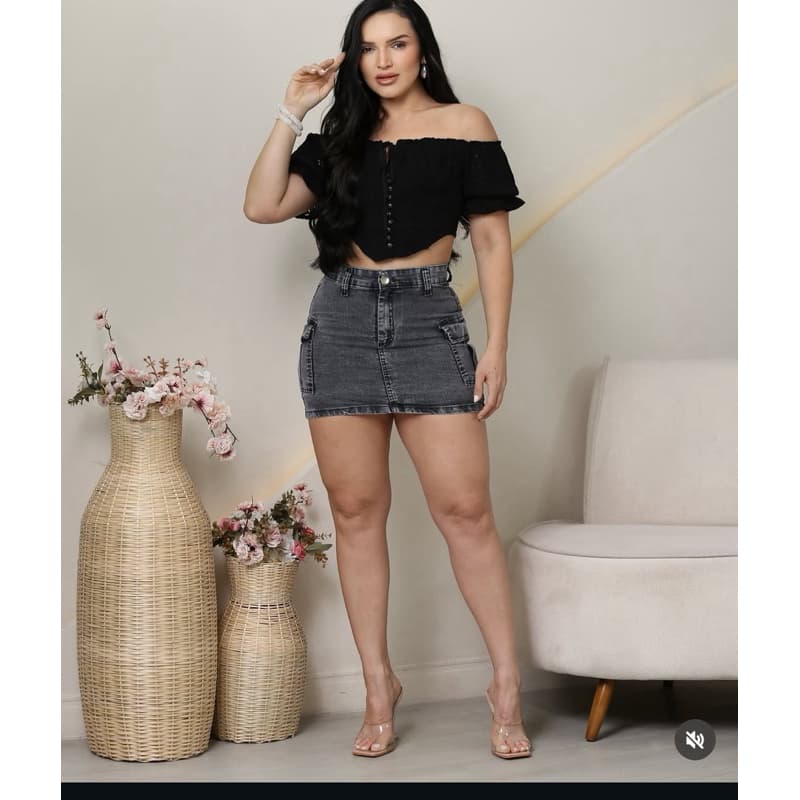 saia cargo ,saia cargo jeans feminino