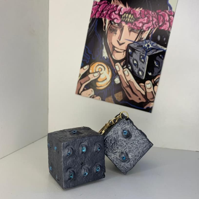 Chaveiro Reino da Prisão Jujutsu Kaisen – Cubo Amaldiçoado com Olhos Detalhados