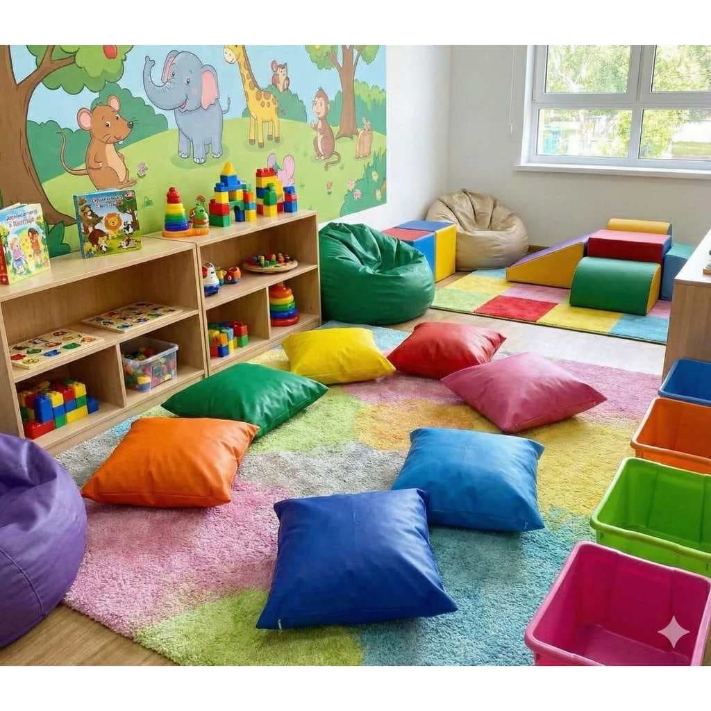 8 Capas Protetoras para Almofadas 40 x 40 Coloridas Capas para Almofadas Coloridas Impermeáveis para Escolas e  Creches