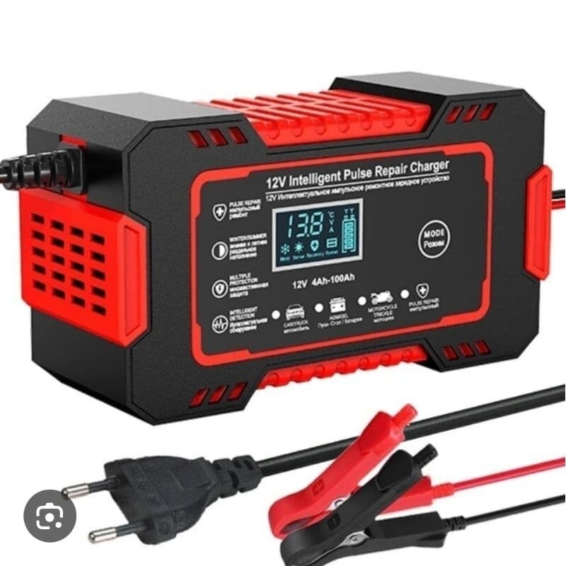 Carregador bateria automotivo digital portatil automatico 12v 6a carro moto caminhao - Tempo Real