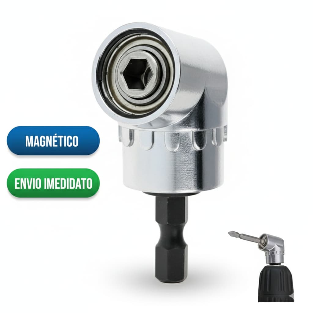 Adaptador Angular 105 Graus Para Parafusadeira E Furadeira Magnético Extensor Flexível Bits Profissional
