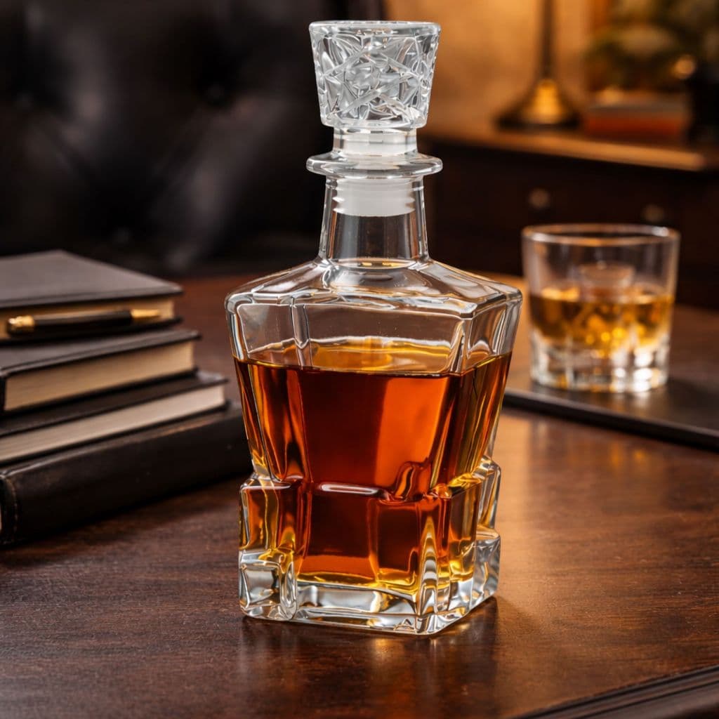 1  2 ou 4 Licoreira Garrafa Vidro 650ml Whisky Licor Tampa Retro Vidro PRESENTE WISKY atacado pai marido namorado