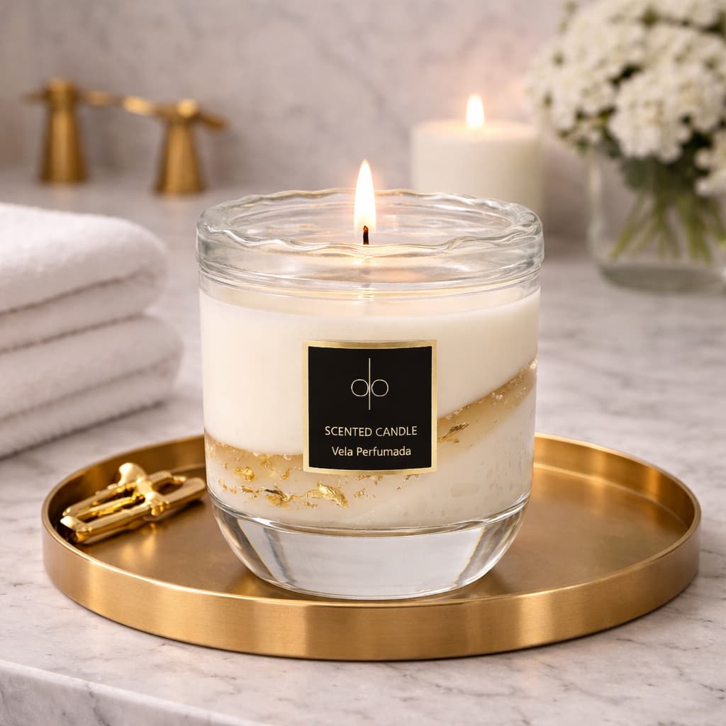 Vela Aromática Premium Folha de Ouro | Presente Premium | Di Piettro