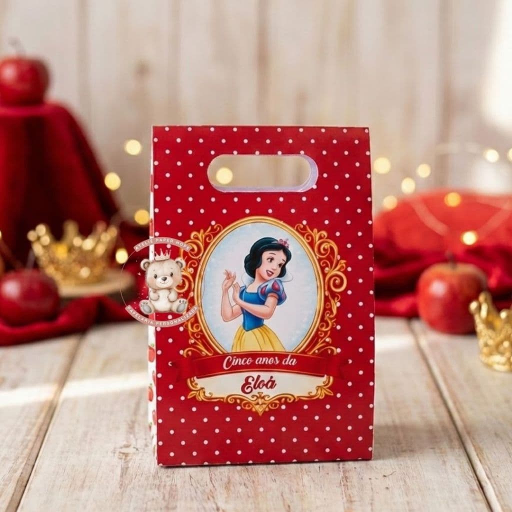 Sacola Personalizada BRANCA DE NEVE - Sacolinha Lanche  Brance de neve - Sacola pequena -  Sacola Surpresa