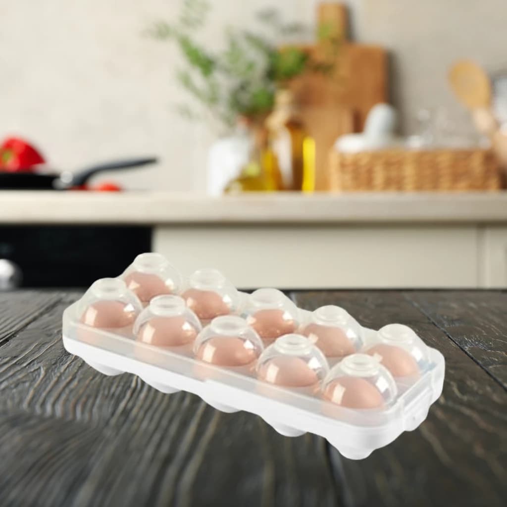 Organizador Porta Ovos Com Tampa de Plástico Para Geladeira