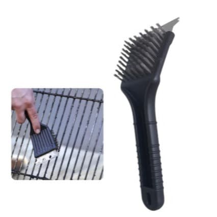 Escova Limpa Grelha Original Line 8,5” Aço Inox com Raspador -  21,4 Centimetros