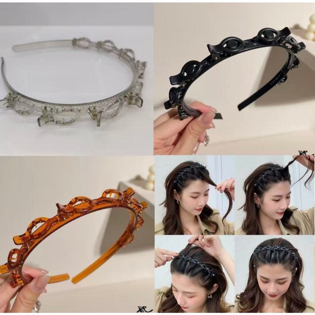 Promoção Tiara com presilhas penteado hair twister cabelo moda head para mulheres Tiara com Presilha penteado
