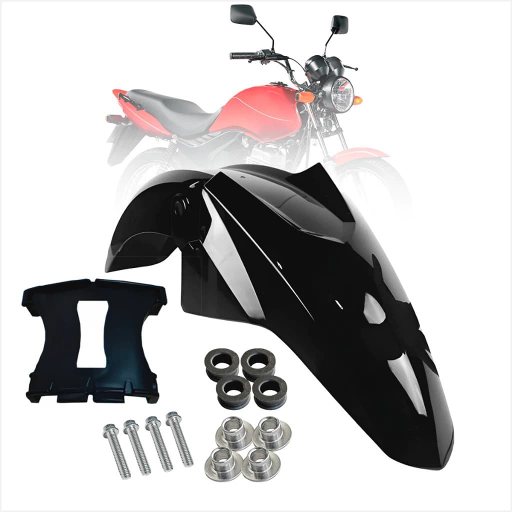 Paralama Dianteiro Cg Titan 150/160/Fan Start 2014 A 2025 ( Preto grafite ) com kit