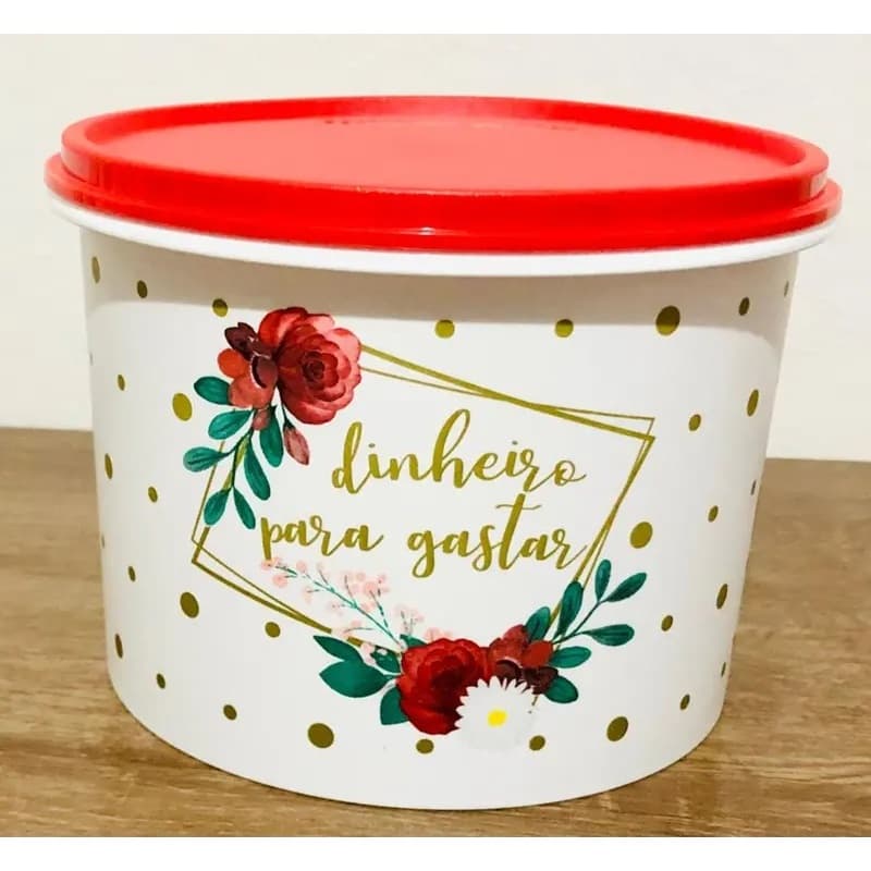 Porta Mantimentos Tupperware Caixa Dinheiro Pra Gastar 1.7L