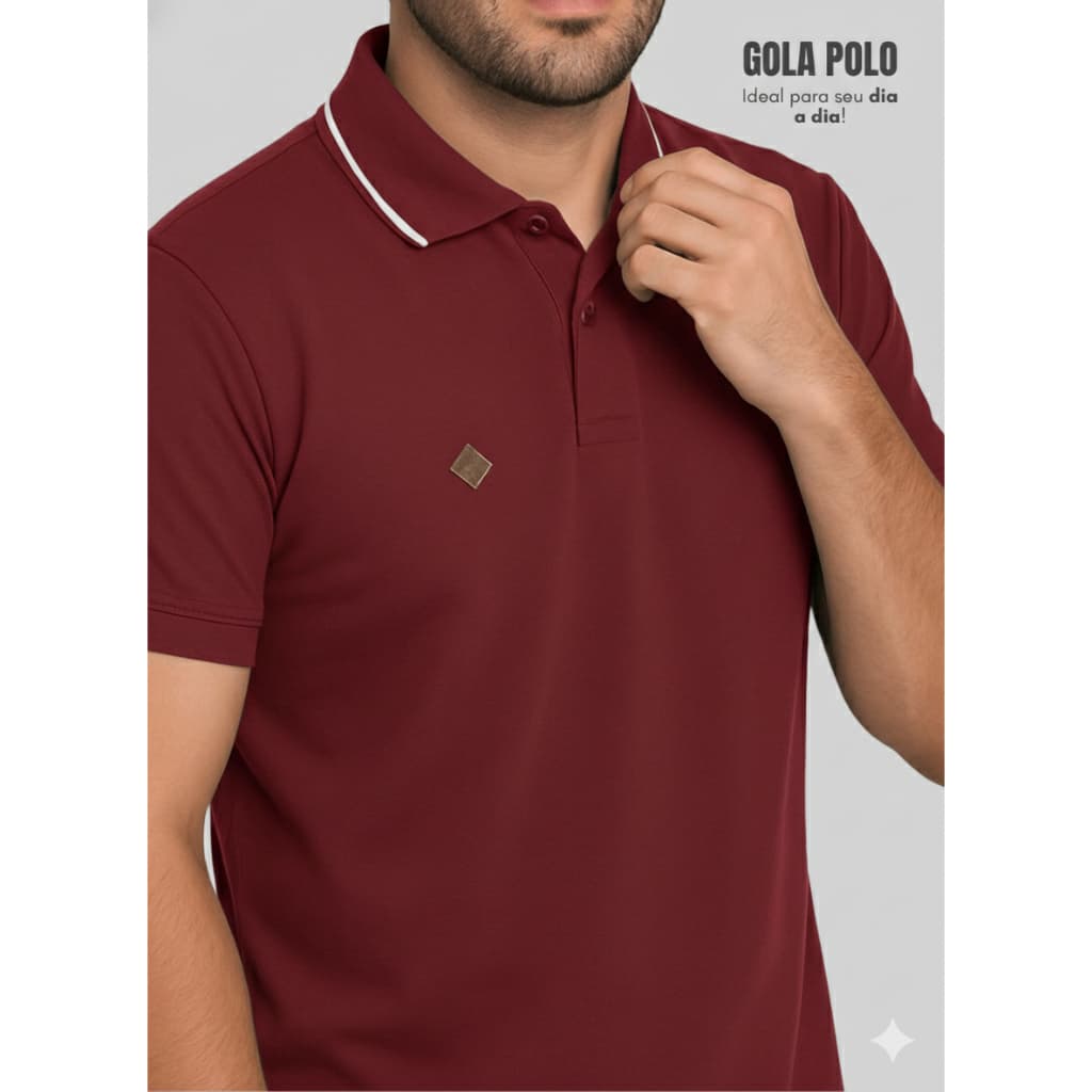 Camisa Gola Polo Básica Masculina Algodão Classica