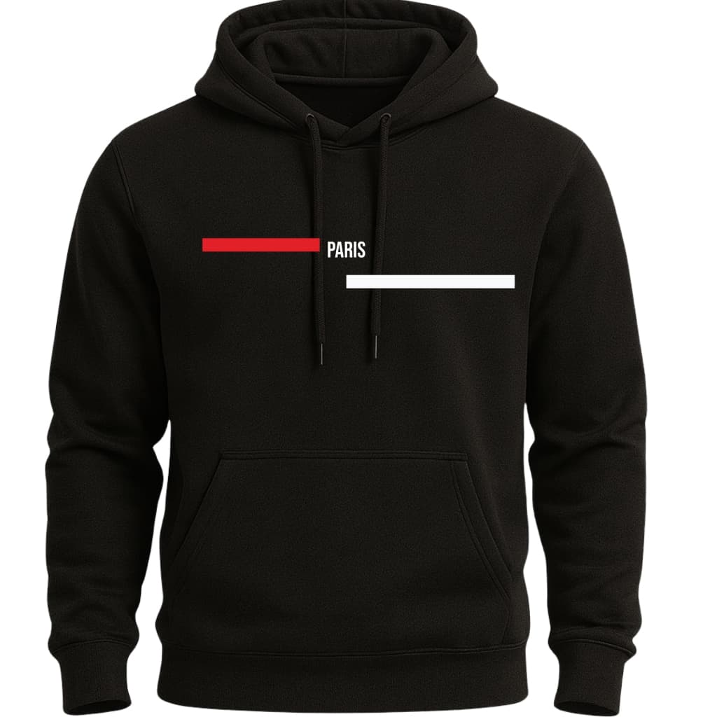 Moletom Canguru Blusa Frio Casaco Algodão Estampado Paris Bolso Confortável
