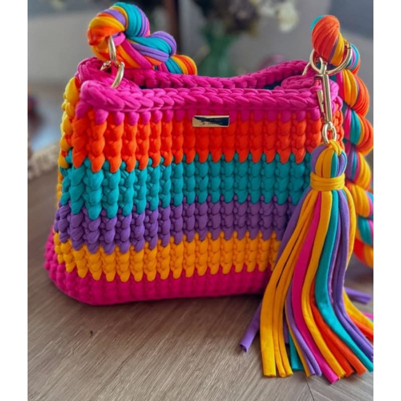 bolsa de croche bag. e mini bag de luxo feita a mao, personalizada, grande,  e pequena