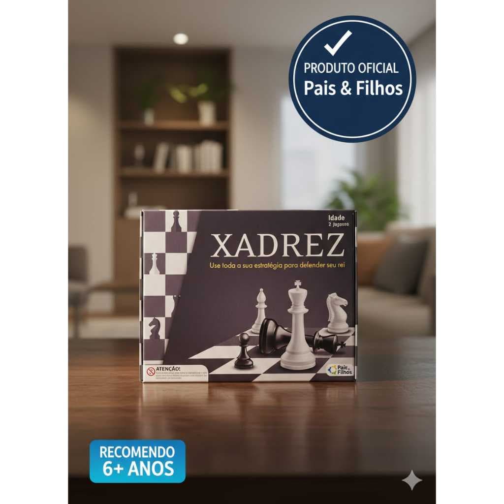 Jogo De Xadrez Clássico Tabuleiro E Peças Pais & Filhos