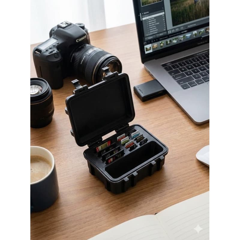 Estojo para cartão de memoria SD e mini SD