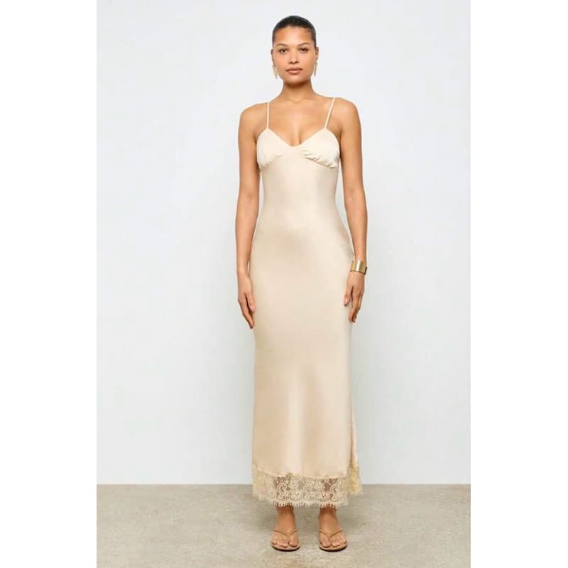 vestido longo slip dress