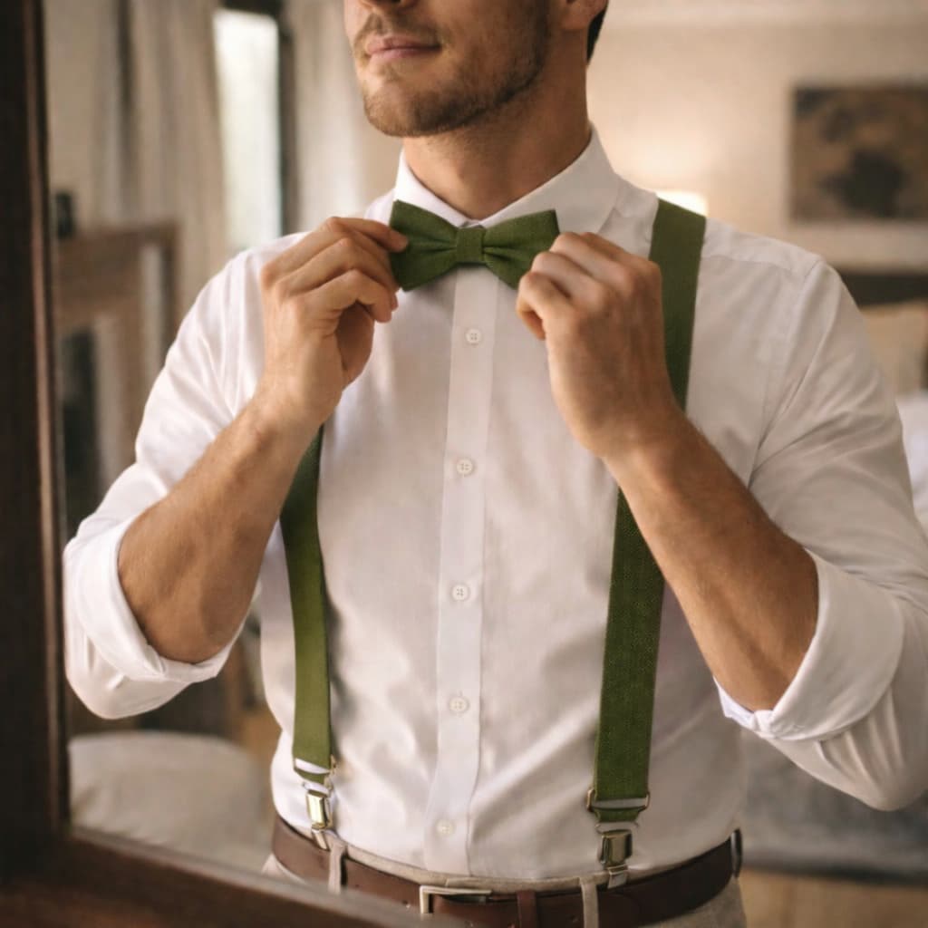 Kit Suspensório e Gravata Borboleta Varias Cores Adulto Unissex Casamento Eventos Padrinho