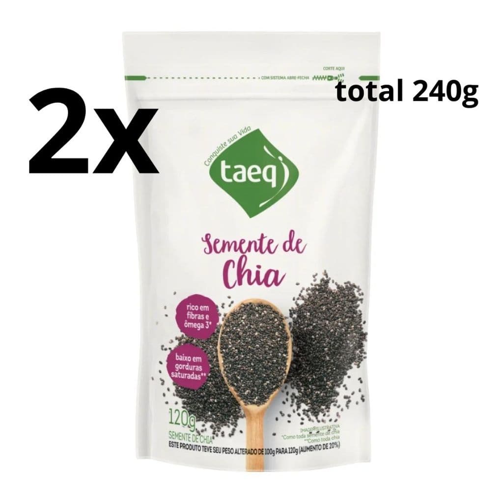 Kit com 2 Semente de Chia Pouch 120g cada