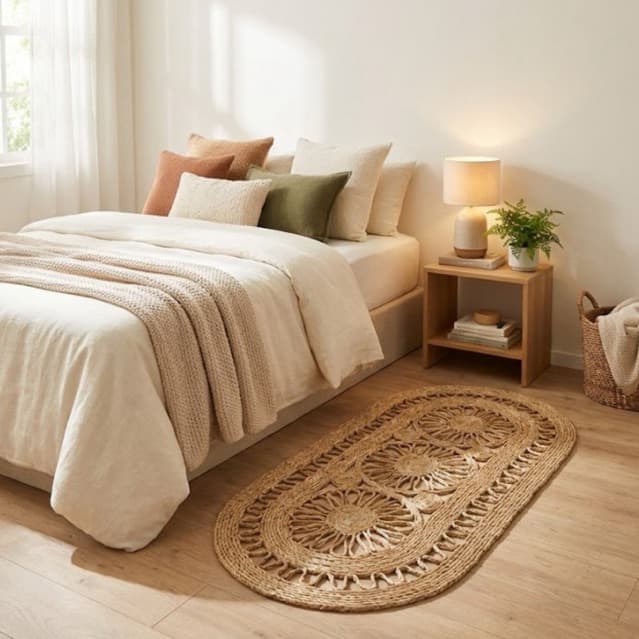 Tapete Alamanda em Palha Taboa 1.35mt x 70cm | Artesanato Natural para Decoração