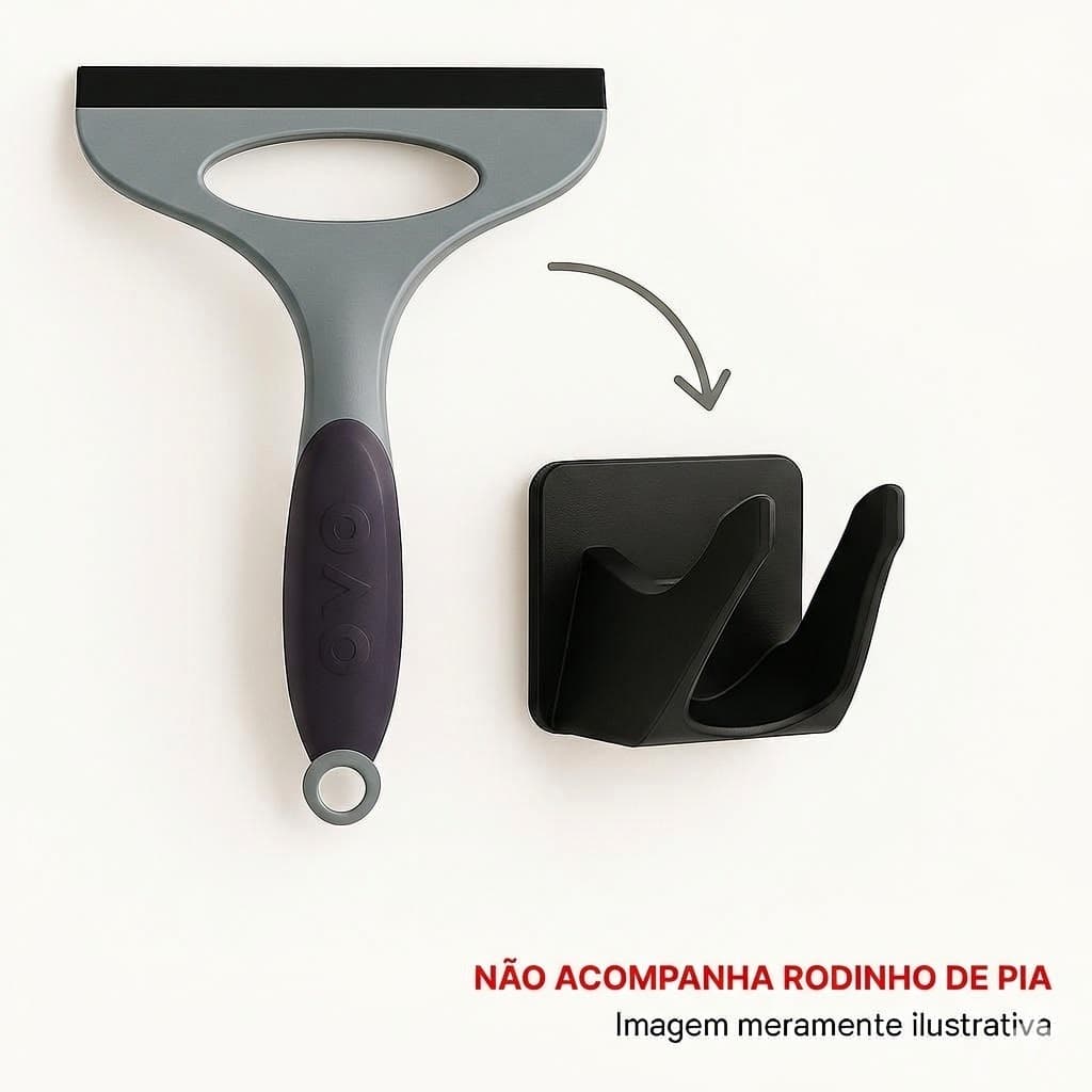 Suporte Organizador Para Rodo de Cozinha Pia Vidro Universal
