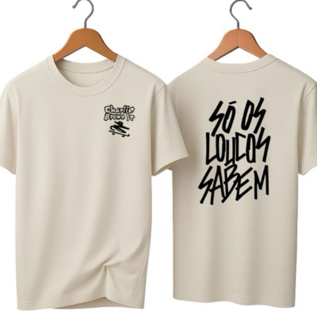 Camisa Camiseta (Só os louco sabem ) Charlie Brown jr lancamento 100%algodão