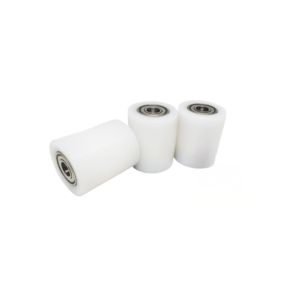 Kit 3 Roletes Em Nylon Para Lixadeira C/ Rolamentos - Cutelaria - Lixadeira Cinta