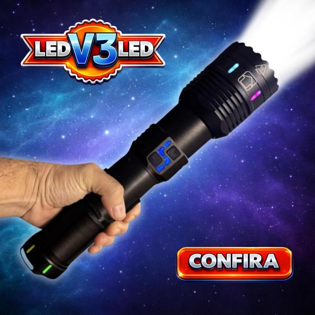 Lanterna Tática Militar Super Potente Grande Para Camping Pesca Trilha Sítio Fazenda Segurança