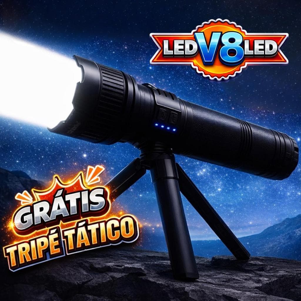 Lanterna Tática Militar Super Potente LED Grande Uso Profissional Camping Segurança