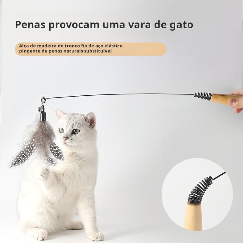 Varinha de Gat/Varinha com Penas/Pau de Brincar para Gatos/Brinquedo Teaser para Gatos/brinquedos para gatos
