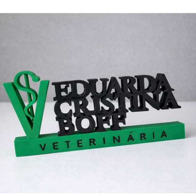 Letreiro de Mesa Profissão Personalizado Medico Veterinário Veterinária