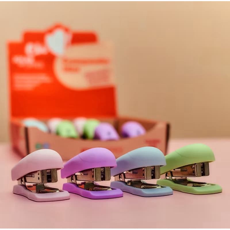 Mini Grampeador Pastel Trend Unid. Cores Sortidas Jocar Office - Leonora
