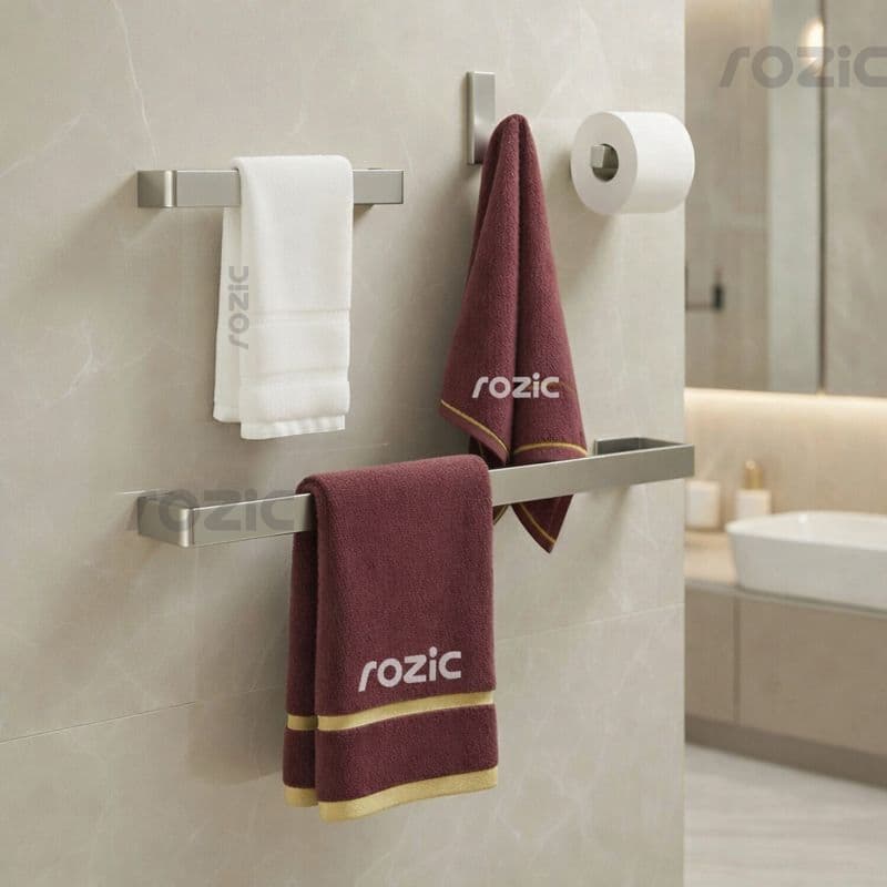 Kit de Acessórios Super Luxo Banheiro Cromado 4 Peças para Banheiro