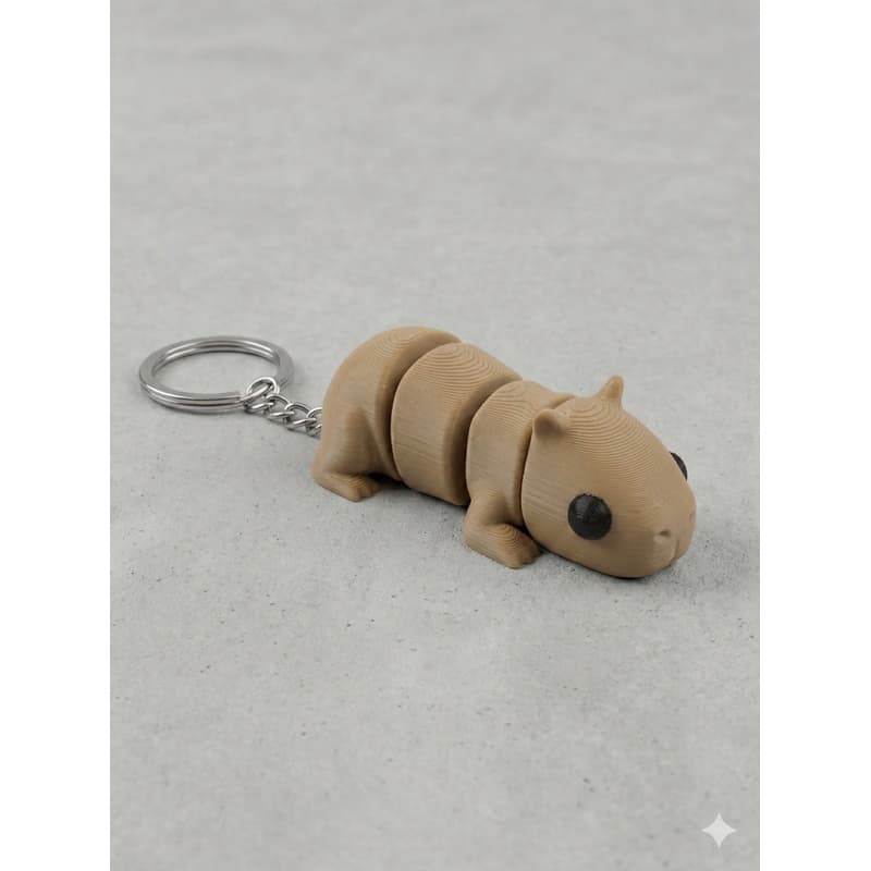 Chaveiro Capivara Articulada – Fofo, Único e Irresistível!