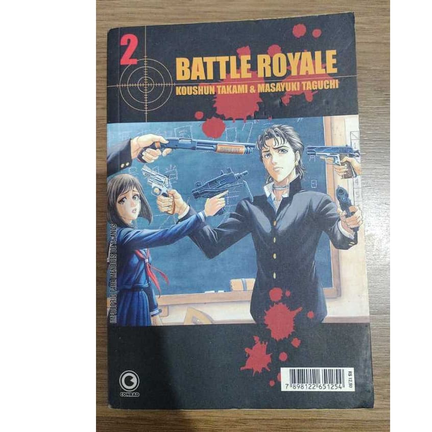Battle royale - Livro de capa comum - Autor Koushun Takami e Masayuki taguchi