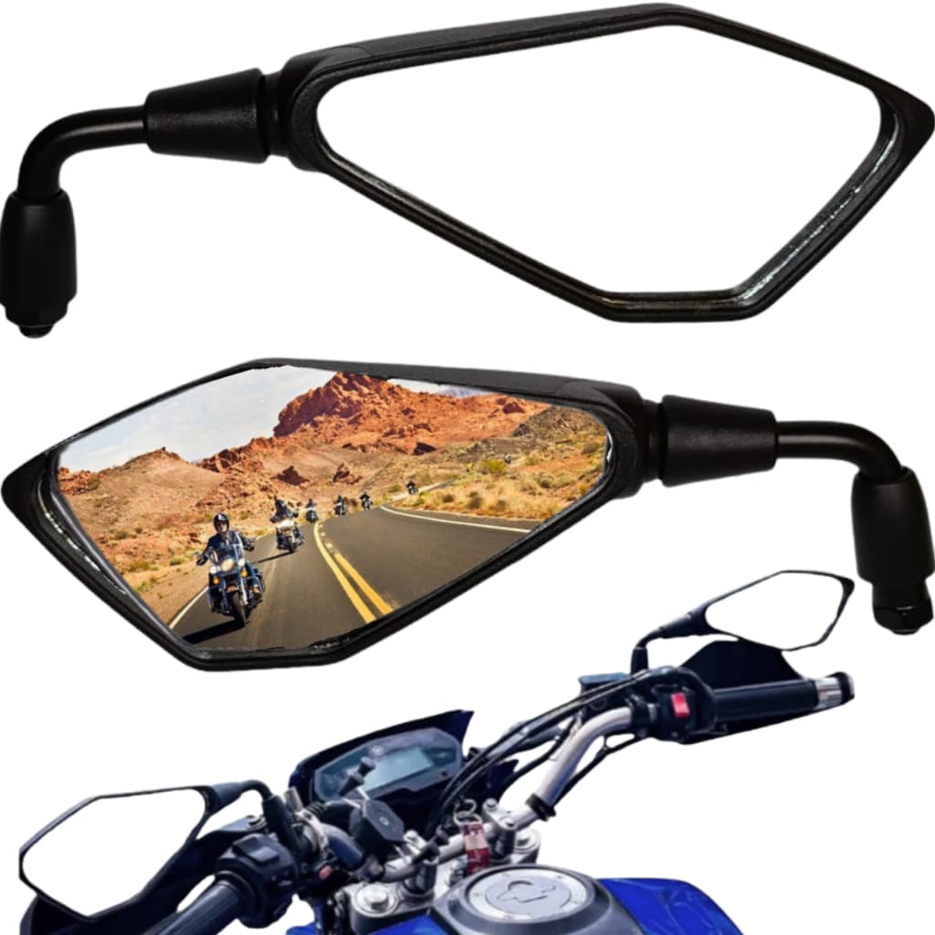 Retrovisor Kawasaki Z400 Haste Curta 90 Graus Rosca Yamaha Fazer Lander Crosser Ybr Par