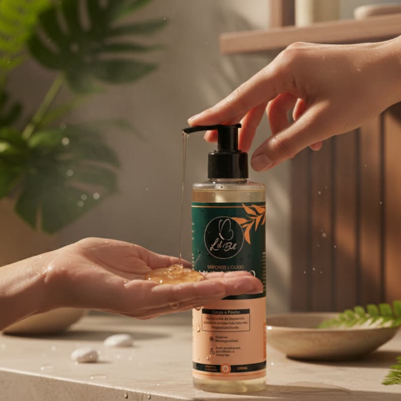Sabonete Líquido de Mulateiro Rejuvenescedor Lili Belle Cosméticos 200ml