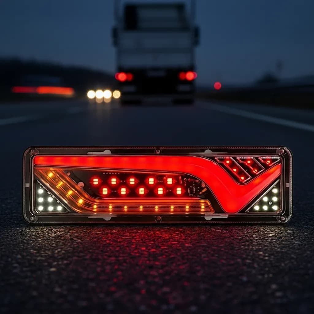 Par Lanterna 30 Cm Led Caminhão Traseira Seta Sequêncial KLX Qualidade e Inovação