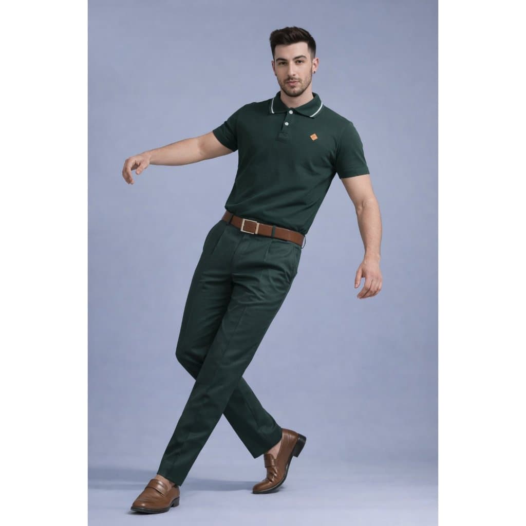 Camisa/Blusa Polo + Calça Social Masculina Reta - Tamanhos Do 36 Ao 48