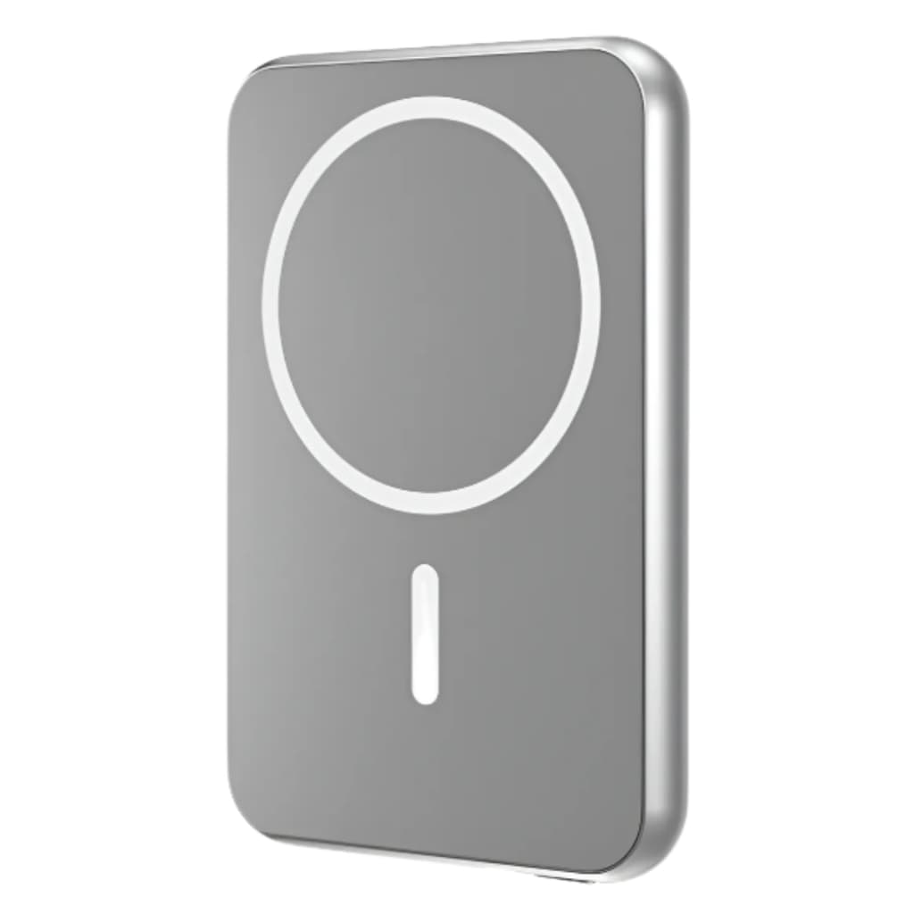 Power Bank Magnético Geonav 5.000mAh 20W | Carregamento por Indução | USB-C | Prata
