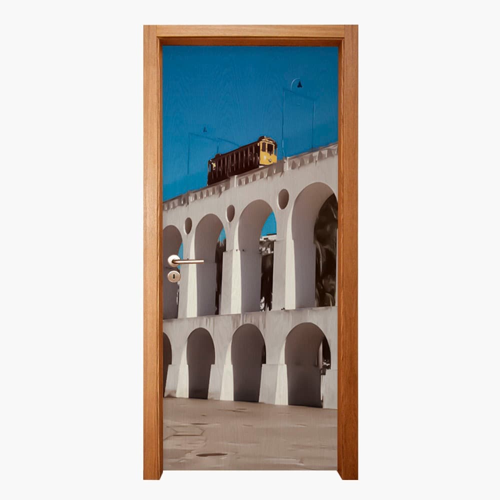 Capa De Porta  Decorativa Arcos Da Lapa – Arte Brasileira