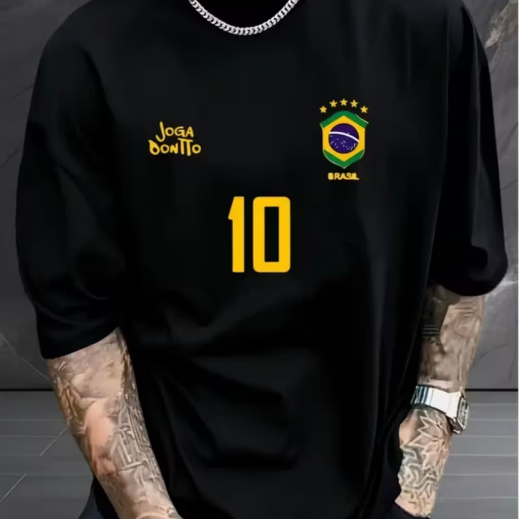 Camiseta CAMISA 10 Lançamento Algodão Básico Futebol Estampa Masculina Feminino Alta Qualidade
