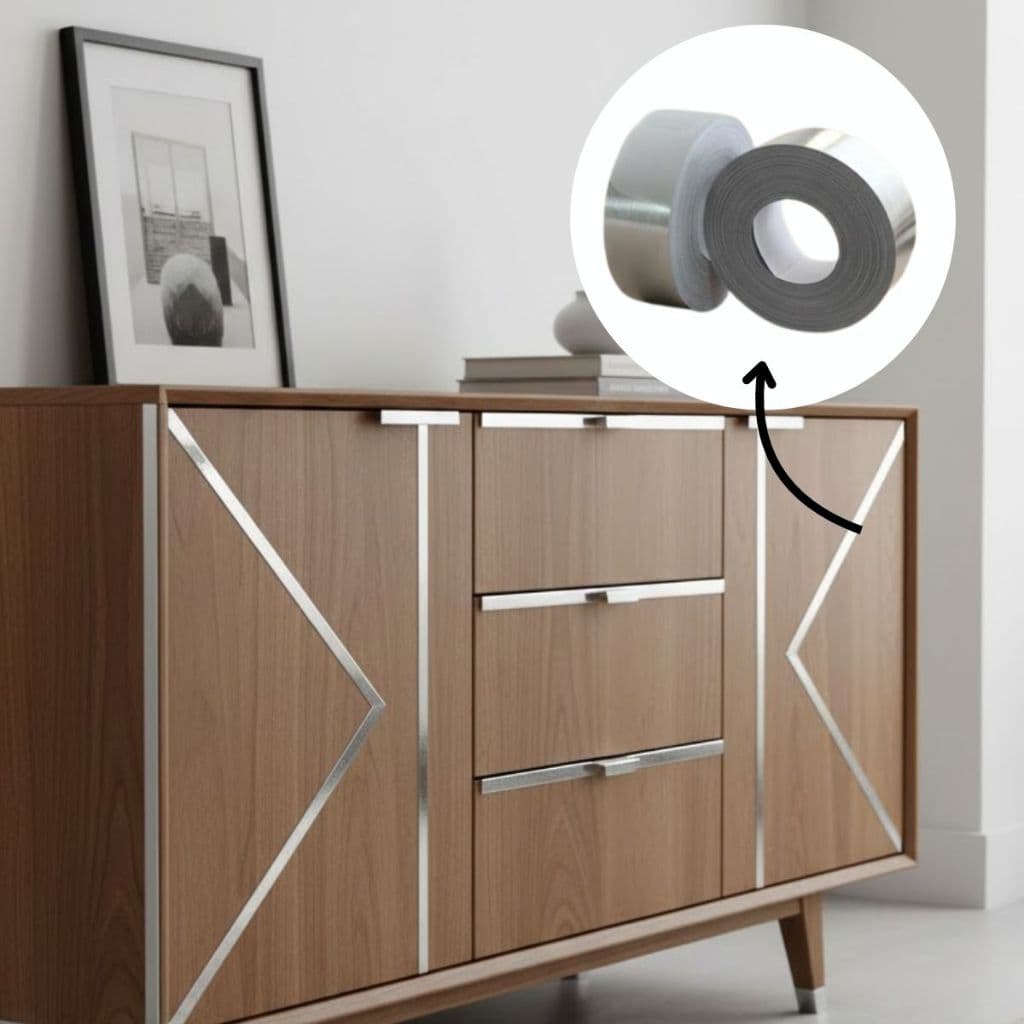 Fita Prata Adesiva 20M Vinílica Ideal P/ Parede Box Decoração Festas Pisos Item Removível 2CM