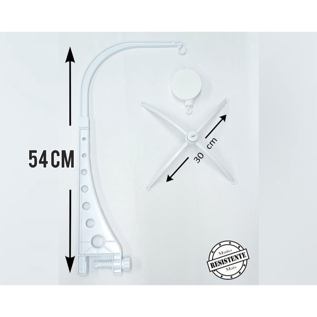 Suporte C/ Musical Para Mobile De Berço (Kit com 03 Unidades) 54cm