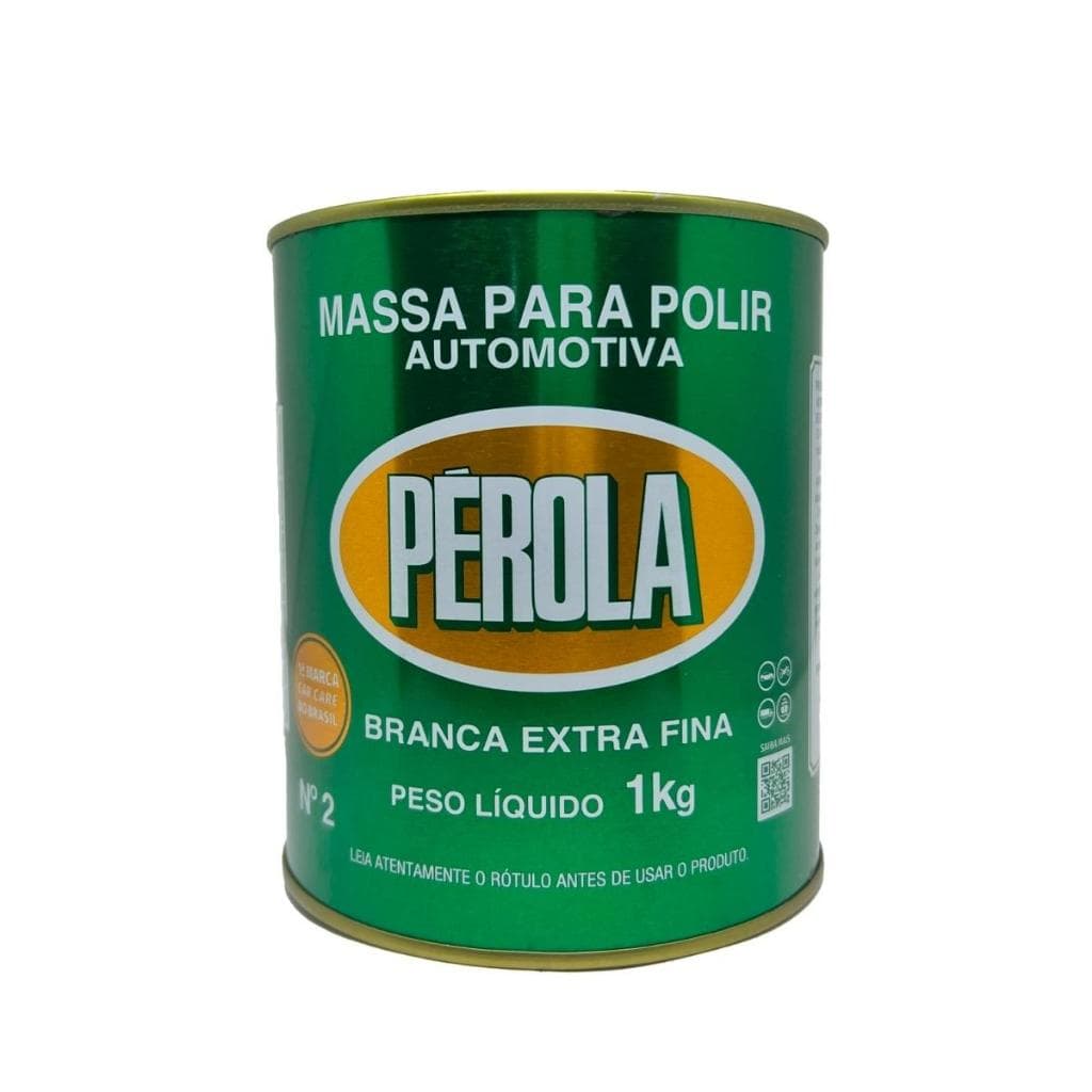 Massa De Polir N2 Automotiva Branca Extra Fina Pérola 1kg