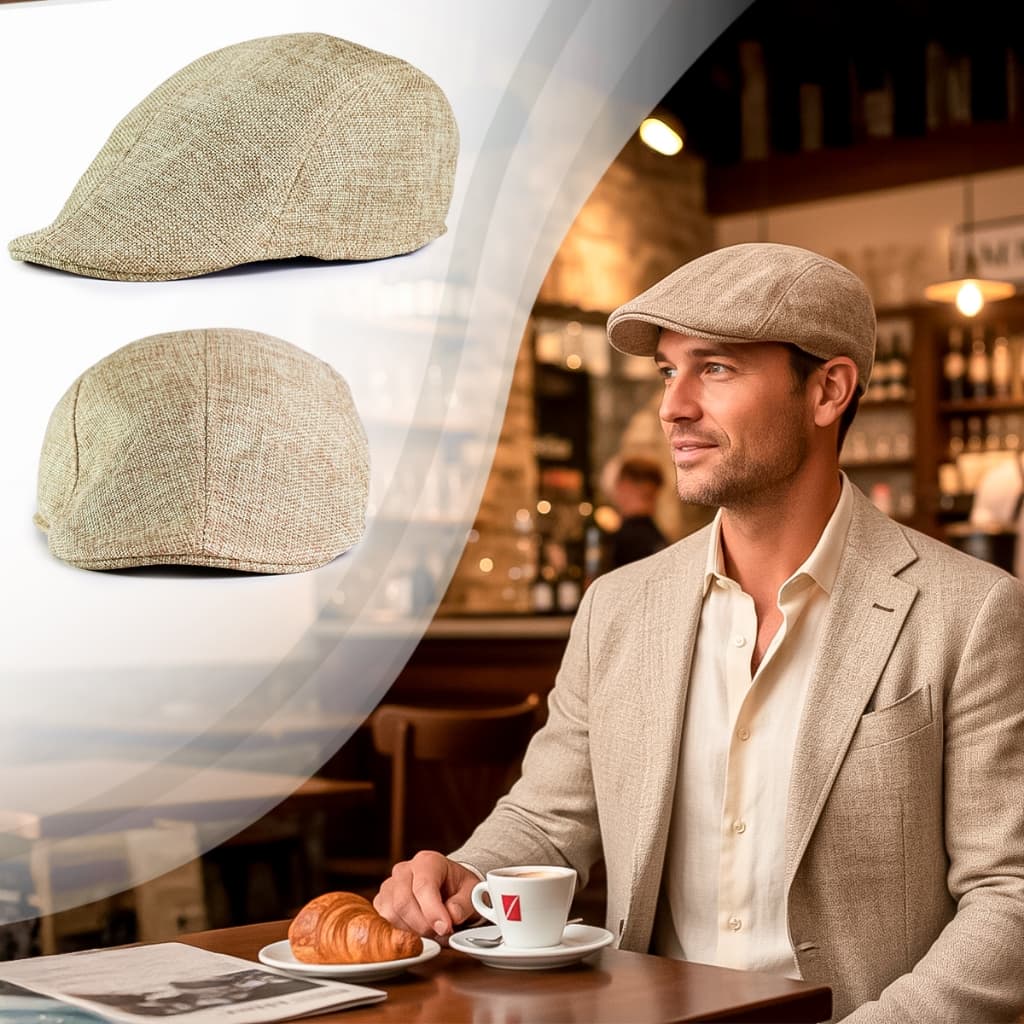 Boina Italiana Clássica Unissex Estilo Retrô Europeu Casual Elegante Verão Artista Elegância