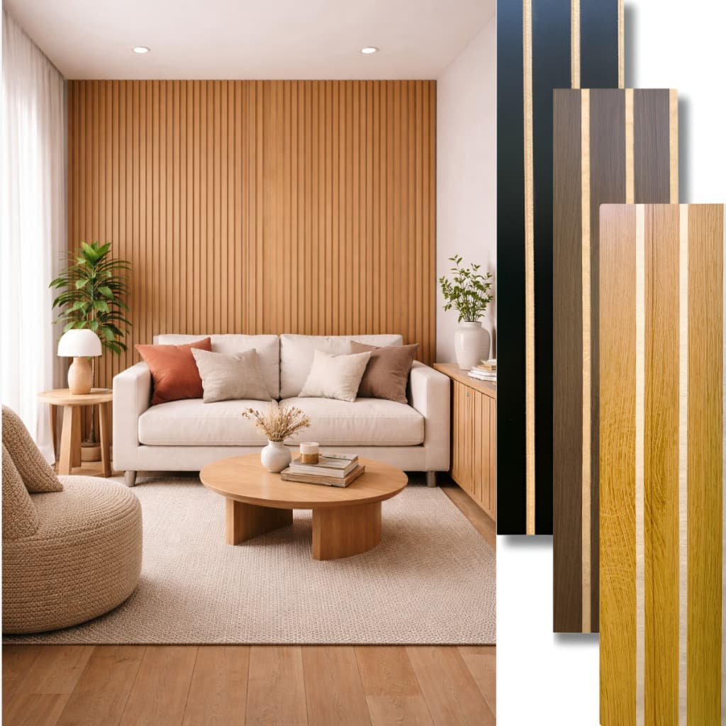 Módulos Ripado 3D Modular 11x45cm em MDF - Unidade !