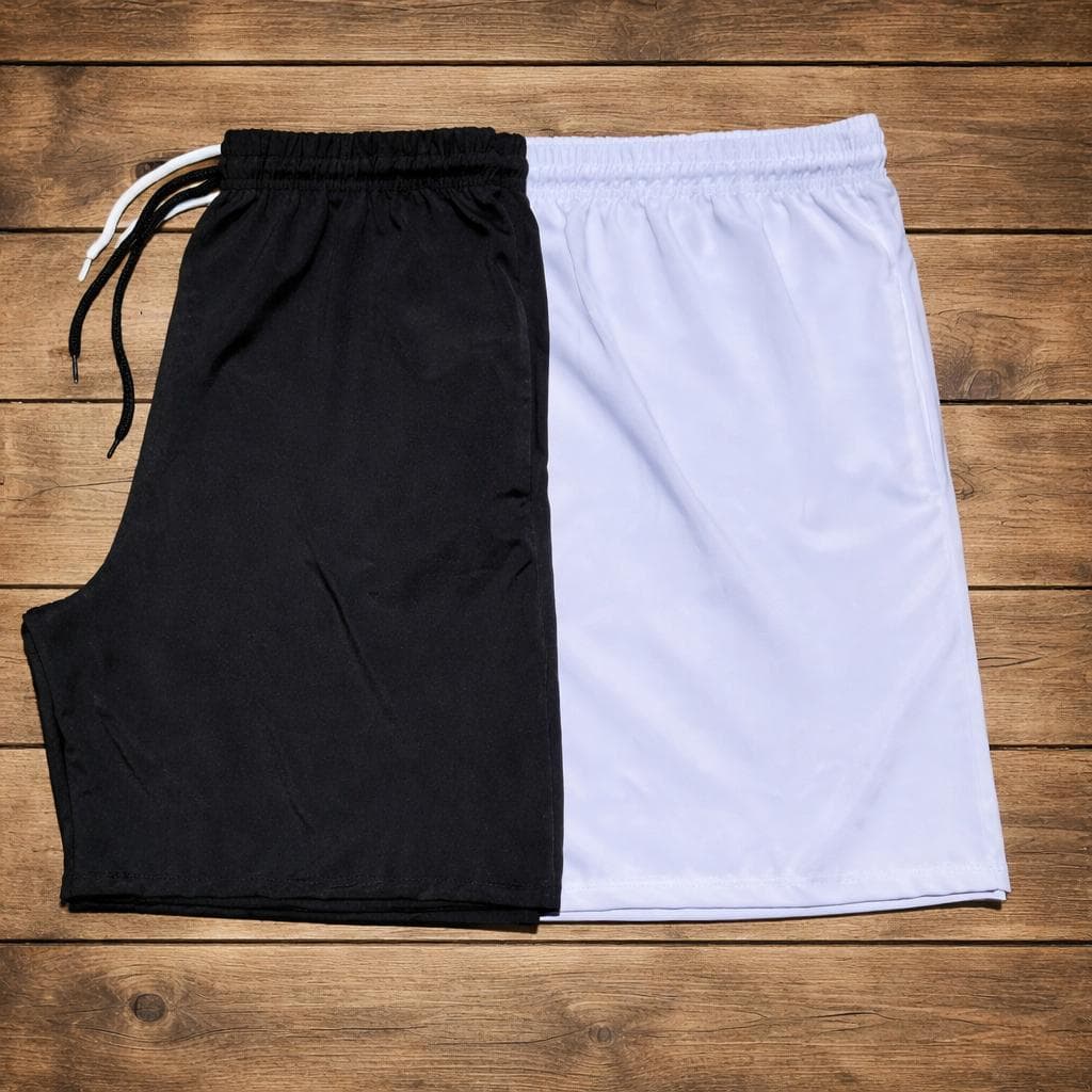 Kit 3 Shorts de Tactel LISA Com Elastano Masculino Básico Liso Moda Praia do P ao G1